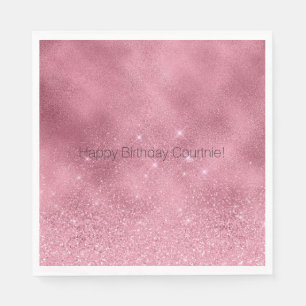 Guardanapo De Papel Aniversário Glitz Rosa