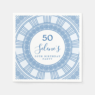 Guardanapo De Papel Aniversário grego ou romano elegante com cores per