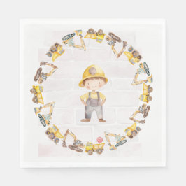 Guardanapo De Papel Aniversário Infantil Tema Construção