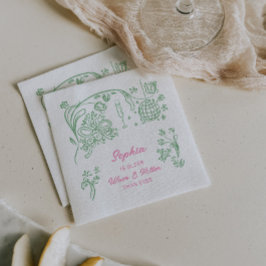 Guardanapo De Papel Aniversário Mais Quente e Mais Quente Desenhado à 