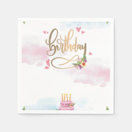 Guardanapo De Papel Aniversário Moderno