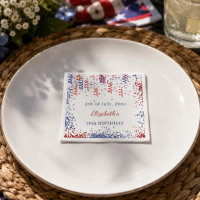 Aniversário patriótico EUA vermelho branco azul