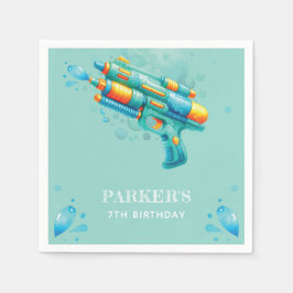 Guardanapo De Papel Aniversário Personalizado do Garoto de Arma de Ver