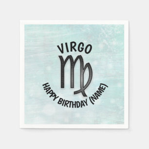 Guardanapo De Papel Aniversário personalizado Virgo do sinal do