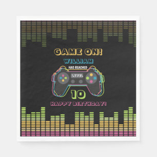 Guardanapo De Papel Aniversário Retro de Jogos de Vídeo para Adolescen