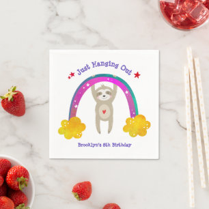 Guardanapo De Papel Aniversário Simples Kawaii - Largura e Boca