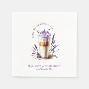 Guardanapo De Papel Aniversário simples personalizado do Café