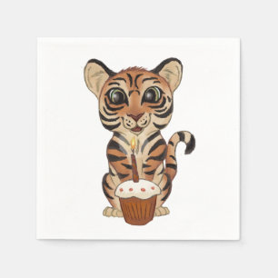 Guardanapo De Papel Aniversário Tigre