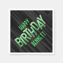 Aniversário Verde Moderno