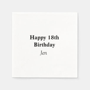 Guardanapo De Papel aniversários adicionar seu nome imagem texto image