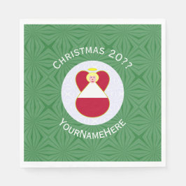 Guardanapo De Papel Anjo da Bandeira Austríaca Natal Personalizado