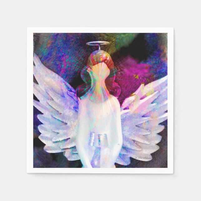 Guardanapo De Papel Anjo da Tranquilidade Padrão Cocktail Napkins (Frente)