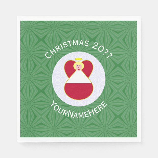 Guardanapo De Papel Anjo de Bandeira Austríaco Personalizado (Frente)