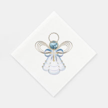 Anjo de Fé Azul de Natal - Férias