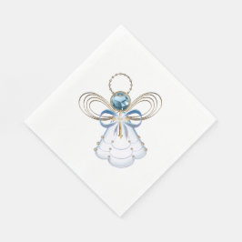 Guardanapo De Papel Anjo de Fé Azul de Natal - Férias