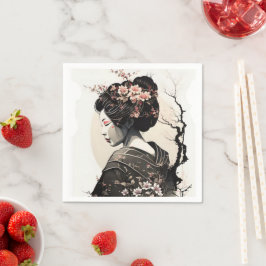 Guardanapo De Papel Anmutige japanische Geisha -