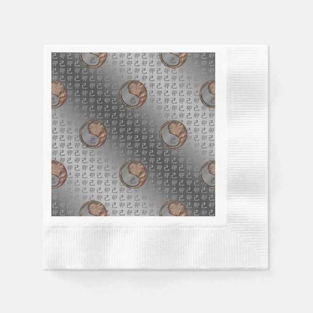 Guardanapo De Papel Ano do Coelho da Terra (Frente)