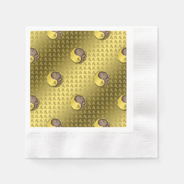 Guardanapo De Papel Ano do Dragão da Terra (Frente)