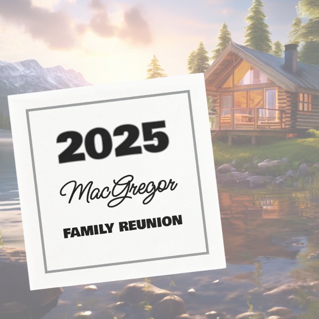 Guardanapo De Papel Ano do Nome da Reunião Familiar (Criador carregado)