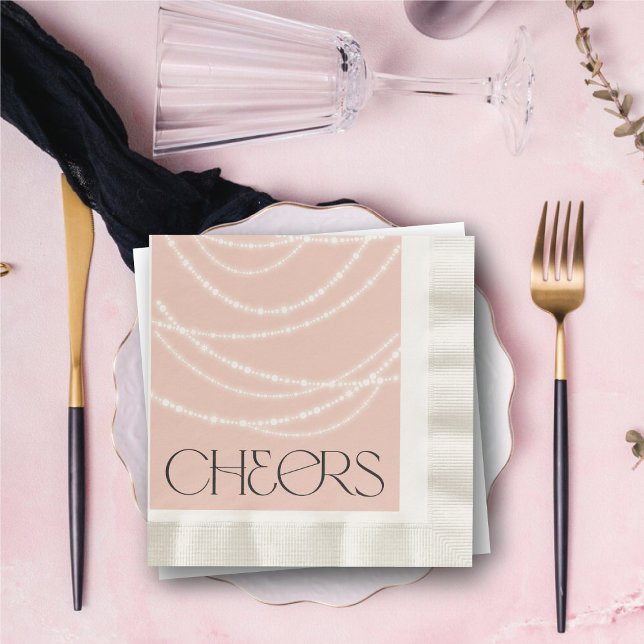 Guardanapo De Papel Ano Novo Cheio Luzes Na moda (New Year Cheers Sparkling Lights Stylish Chic Paper Napkins @ fat_fa_tin)