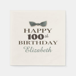 Guardanapo De Papel Ano Personalizado | Marrom/Slate Feliz Antiguament