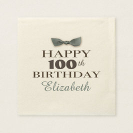 Guardanapo De Papel Ano Personalizado | Marrom/Slate Feliz Antiguament