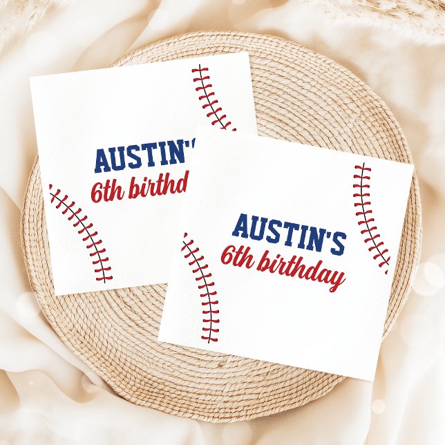 Guardanapo De Papel Ano Rookie Baseball Birthday Napkins (Criador carregado)