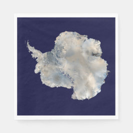 Guardanapo De Papel Antártica (Imagem Azul Marble da NASA)
