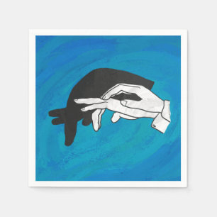 Guardanapo De Papel Anteater da sombra no azul