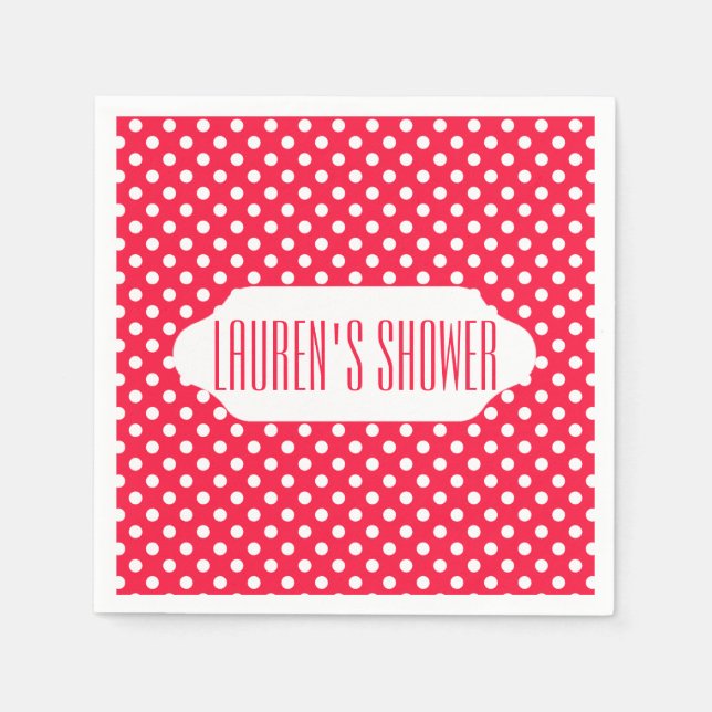 Guardanapo De Papel Antecedentes de papel personalizado do Red & White (Frente)