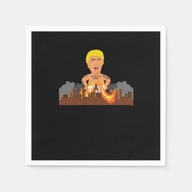 Guardanapo De Papel Anti-Trump Liberdade Comunista Político Im (Frente)