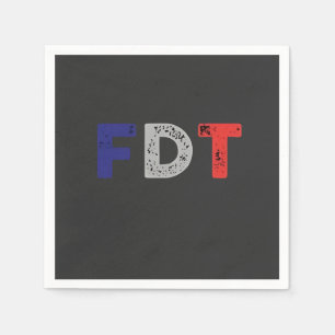 Guardanapo De Papel Anti Trump Maga FDT Resiste Democracia Retro