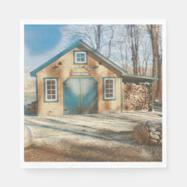 Guardanapo De Papel Antiga barraca de açúcar mapele movido