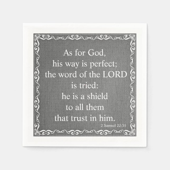 Guardanapo De Papel Antiga citação da Bíblia do Testamento - 2 Samuel  (Frente)