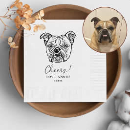 Guardanapo De Papel Antigo Bulldog Inglês Personalizado Cheers Napkins