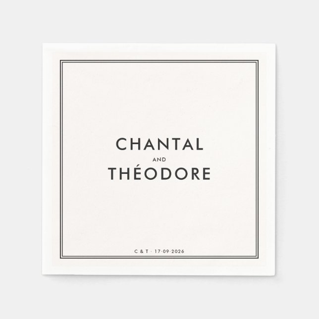 Guardanapo De Papel Antigo Dinheiro | Silencioso | casamento (Frente)