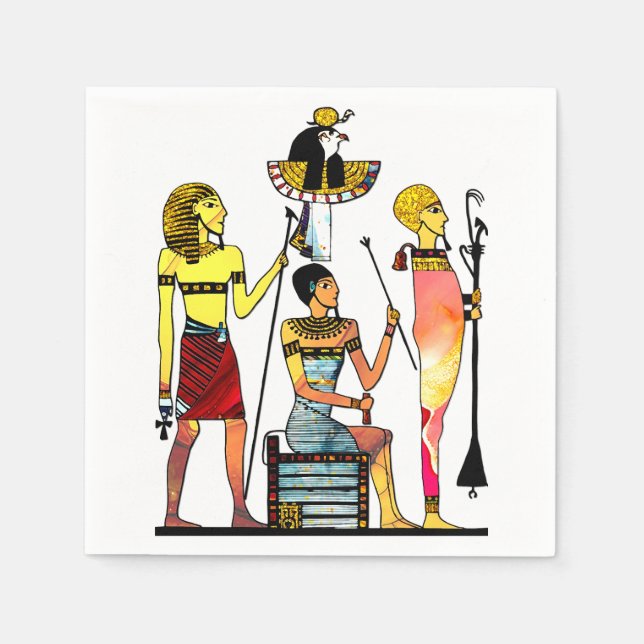 Guardanapo De Papel Antigo Egito Faraó Lavish Ormamentation (Frente)