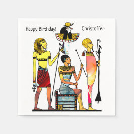 Guardanapo De Papel Antigo Egito Faraó Lavish Ormamentation