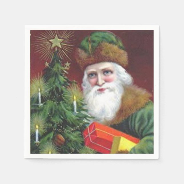 Guardanapo De Papel Antigo Santo Nick (Frente)