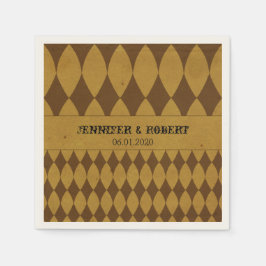 Guardanapo De Papel Antiguamente Dourado Casamento de Diamond Harlequi