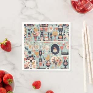 Guardanapo De Papel Antilhas clássicas de arte de reprodução