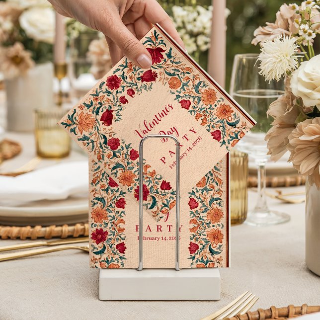 Guardanapo De Papel Antique Botanical Valentine Party (Criador carregado)