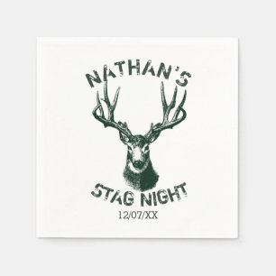 Guardanapo De Papel Antlers feitos sob encomenda da noite do veado