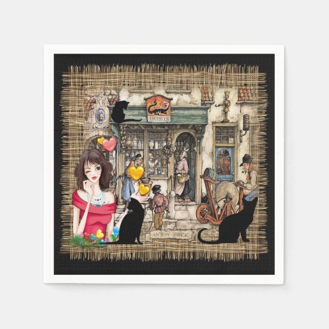 Guardanapo De Papel Anton Pieck - compro Químico (Frente)