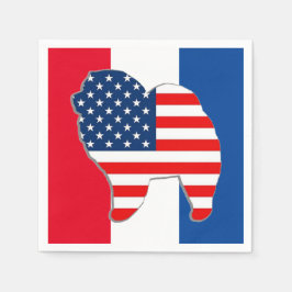 Guardanapo De Papel Antopos de cor branca e branca-vermelha