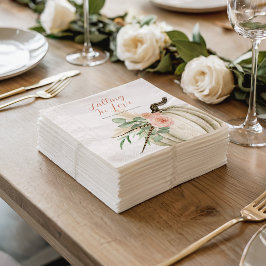 Guardanapo De Papel Apaixonando-se por Abóbora de Aquarela Rosa Baby