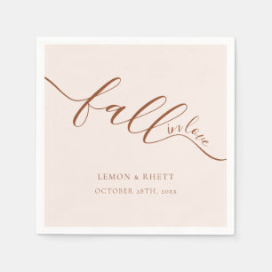 Guardanapo De Papel Apaixonar O Casamento Elegante De Terracotta