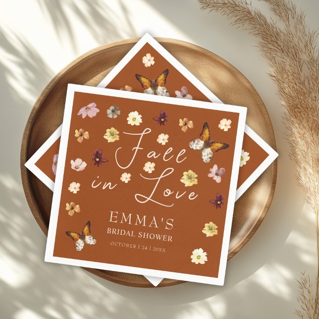 Guardanapo De Papel Apaixonar O Chá de panela Laranja De Boho Queimado (Criador carregado)