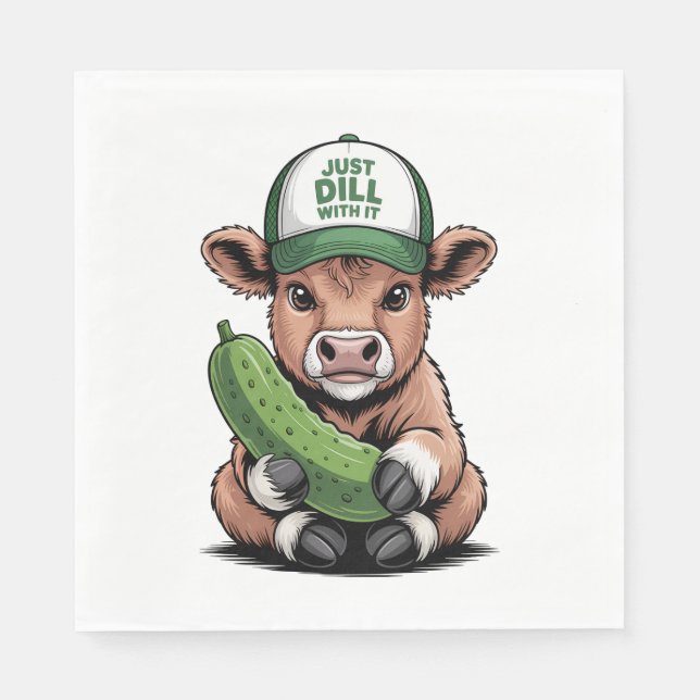 Guardanapo De Papel Apenas Morra Com Sua Vaca, Picada Engraçada (Frente)