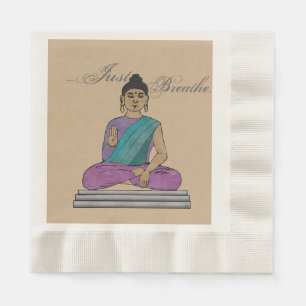 Guardanapo De Papel Apenas Respire Calmando Buda